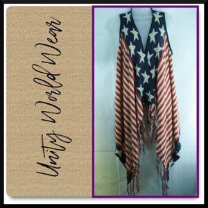 UNITY WORLD WEAR Patriotic Shrug Cardigan
